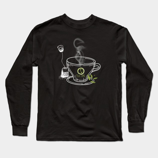 Tea time Long Sleeve T-Shirt by bluepearl